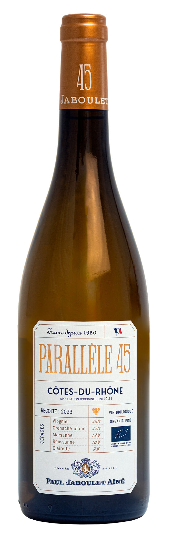 Jaboulet Cotes du Rhone Parallele 45 Blanc Organic